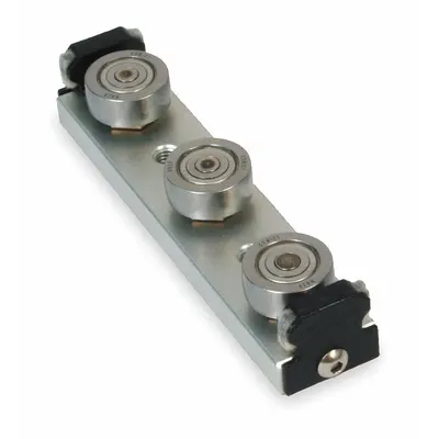 BISHOP-WISECARVER Linear Guide Carriage Assembly: SW, Size 2, 3-Roller Assembly - Bishop-Wisecarver UtiliTrak SW Wheel Plate Assemblies