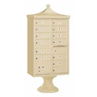 Cluster Box Unit: CBU, 14 Doors, Horizontal, 71 3/4 in H x 31 in W x 18 1/2 in D, Pedestal Mounting (MPN 3313R-SAN-U)