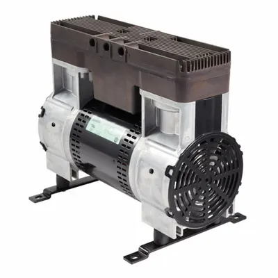 GAST Piston Air Compressor: 2 hp, 1 Phase, 200-230V AC - Rocking Piston High Flow Compressor/Vacuum Pumps
