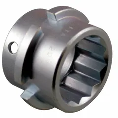 This shear bolt wrench sleeve is designed for fastening 7/8 in torque-controlled (TC) bolts. It is a replacement component for use in structural steel erection and heavy construction applications requiring torque-controlled bolting.