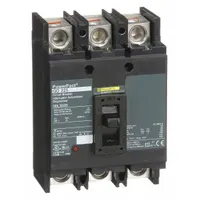 3-pole molded case circuit breaker rated 225 A at 240 V AC with a maximum AIR rating of 25 kA at 240 V AC. Features fixed instantaneous trip, lug terminals, and ABC phase connection. Suitable for overload and short-circuit protection in power distribution panels, motor control centers, and switchboards