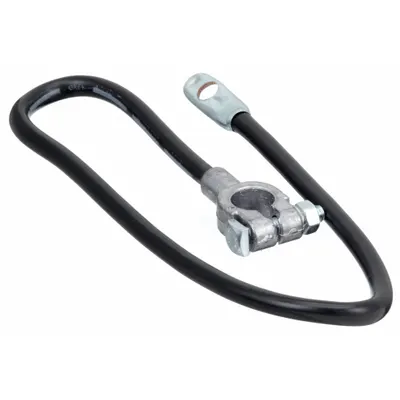GROTE Battery Cable: Top Post Cable, 4 ga Wire Size, 25 in Overall Lg, Black - Top Start Cables