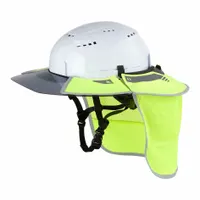 MILWAUKEE Sun Visor/Sunshade: Black/Hi-Vis Yellow, Polyester, Over-the-Hat with Wide Brim (MPN 48-73-1072)