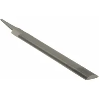 Machinists File: Double-Cut/Single-Cut, Single Edge Cut, Smooth Cut, 6 in Lg without Tang, 04861N