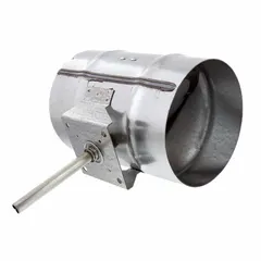 Round Manual Balancing Damper, 6 in Duct, Steel, 3000 fpm, Vertical Mount