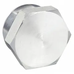 Carbon steel hydraulic hose plug with 1-5/8"-12 thread and 1-1/4 in fitting size. Rated for 3,500 psi maximum working pressure at 70°F. Seals open hose ends to prevent fluid leakage and contamination in hydraulic systems.