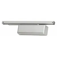 Grade 1 heavy duty aluminum door closer for interior/exterior use. Non-hold open type with fixed spring size 6. Regular arm mount. ADA compliant. Dimensions: 12 1/8 in length, 2 1/4 in width