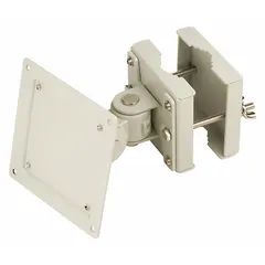 Steel camera cover in ivory finish, waterproof for outdoor use. Designed for pole mounting, it fits poles from 1 in to 2.4 in and includes mounting hardware. Compatible with Transcendent series models such as VTM-TLM21L.