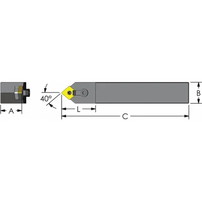 ULTRA-DEX USA MCMNN 12-4B Indexable Turning & Profiling Toolholder - Indexable Turning & Profiling Toolholders
