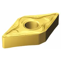 Diamond-shaped indexable turning insert with 55° point angle, 4.76 mm thickness, and 8 mm inscribed circle. Grade 1525 CVD-coated carbide for steel turning. Used for general turning and finishing operations on steel and stainless steel in medium to light cutting conditions