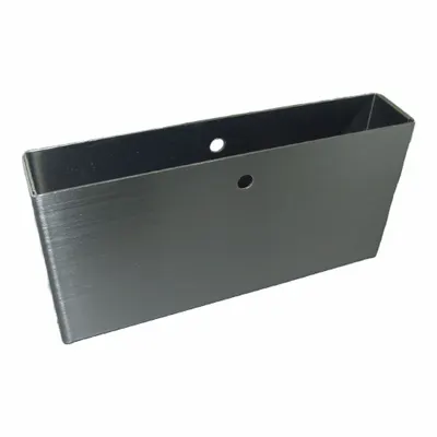 HADRIAN Pilaster Anchor Shoe: Stainless Steel, Stainless Steel, 7 in Overall Ht - Pilaster Shoes & Parts for Bathroom Partitions