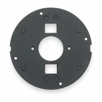 HUBBELL WIRING DEVICE-KELLEMS Floor Subplate: Round, Black, Cast Aluminum, Smooth (MPN S1SPTL)