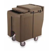 Ice Caddy: 175 lb Capacity, Top Sliding, Fixed/Swivel, Dark Brown, Polyethylene, 37 1/2 in Dp (MPN EAICS175L131)