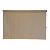 KEYSTONE FABRICS Sun Shade: Beige/Light Brown, Pole and Crank, 87% UV Protection, 6 ft Fabric Ht (MPN P7225)