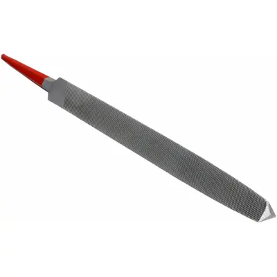 SIMONDS Machinists File: Triangular, Double-Cut, Bastard Cut, 6 in Lg without Tang - Double-Cut Triangular Files