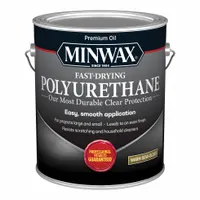 This interior, oil-based polyurethane wood sealer and finish provides a clear, semi-gloss sheen. Suitable for use on wood surfaces such as furniture, trim, and cabinetry. Supplied in a 1-gallon container