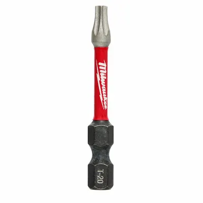 MILWAUKEE Power Bit: Power Bit, T20 Bit Size, Imperial, Torx Head, T20 Bit Industry Size - Impact Torx Bits