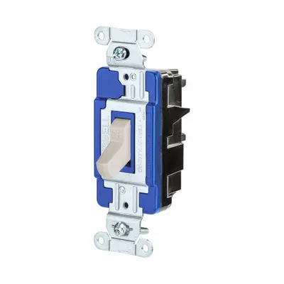 HUBBELL Wall Switch: Toggle Switch, 3-Way, Maintained, Light Almond, 120/277V AC - Toggle Wall Switches