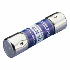 LITTELFUSE BLN012 is a 12 A, 250 V AC fast-acting midget fuse with 13/32 x 1-1/2 in dimensions. Designed for overcurrent protection in control panels, motor starters, and power supplies requiring rapid response to short circuits.