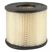 Round oval engine air filter with axial seal. Overall height 3 3/4 inches. Compatible with Briggs & Stratton engines and bus applications. Filters incoming air to protect the engine from debris