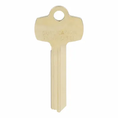 MASTER LOCK Key Blank: Compatible with BEST Locks, K Keyway Type, 6 Pins, Brass - Padlock Key Blanks