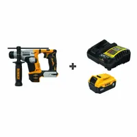 DEWALT Cordless Rotary Hammer: L-Shape, 20V DC, SDS-Plus, 1/2 in max, 5.0 Ah, 1.03 ft-lb, 1,100 bpm (MPN DCH172B/DCB205C)