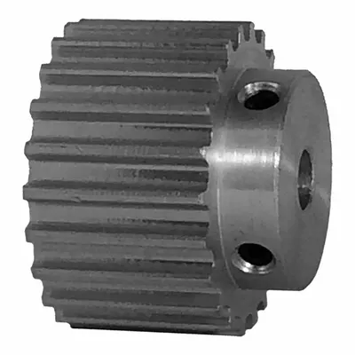 Dayton Timing Pulley: Curvilinear, Fixed, For 15 mm Belt Wd, 22 Teeth, 5 mm Pitch - HTD Section Fixed-Bore Timing Pulleys with Hub