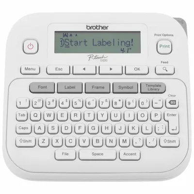BROTHER Portable Printer: No Wireless Connectivity, 1/2", 180 dpi Printhead Resolution - Handheld Label Printers