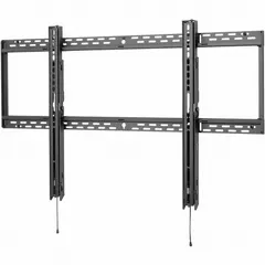 Fixed wall mount for flat-panel displays from 60 to 98 inches, supporting up to 350 lb. Constructed from steel with a powder-coated black finish. Includes all necessary mounting hardware for installation.