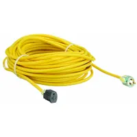 APPROVED VENDOR Extension Cord: Outdoor Use, 90 ft Lg, Outlet, 5-15P, 12/3, SJTOW, Yellow, 125V AC
