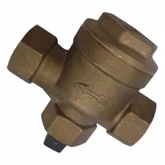 Bronze in-line float and thermostatic steam trap with 1/2 in FNPT connections. Rated for maximum capacity of 5,950 lb/hr, maximum pressure of 250 psig, and maximum temperature of 345°F. Designed for horizontal installation to automatically drain condensate from steam systems while preventing steam loss.