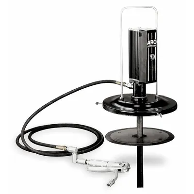 ARO Air Drum Pump: Pump w/ Discharge Hose & Nozzle, 50:1 - Grease Dispensing Piston Drum Pumps