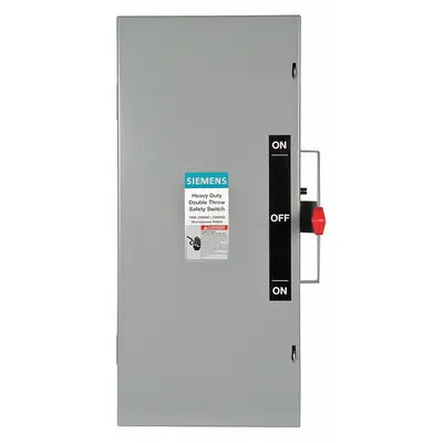 Siemens Safety Switch: Non-Fusible, 100 A, Three Phase, 240V AC, Galvanized Steel - Non-Fusible Safety Switches