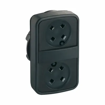 SCHNEIDER ELECTRIC Multihead Operator: Non-Illuminated, 2 Button, Flush Profile - Multihead Push-Button Operators