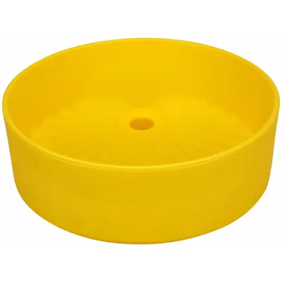 EAGLE Funnel: No Lid, Yellow, No Flame Arrester, 18 in x 7 in, 2 in Spout Dia - Drum Funnels