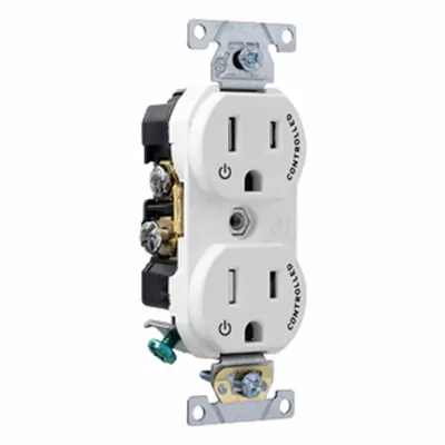 LEVITON Plugs and Receptacles: Duplex, 5-15, White, 125V AC, 15 A, 2 Pole / 3 Wire (MPN TBR15-S2W) - General Purpose Receptacles