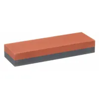 This dual-grit oilstone combines Silicon Carbide and Aluminum Oxide abrasives in a single benchstone for sharpening and honing cutting tools, knives, and chisels. The coarse and fine sides allow for both material removal and finishing in metalworking and woodworking applications
