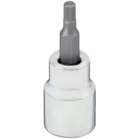 WESTWARD Socket Bit: 3/8 in Drive Size, Hex Tip, 4 mm Tip Size, 1 3/4 in Overall Lg, Fixed Insert
