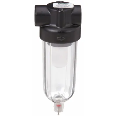 SPEEDAIRE Compressed Air Filter: Particulate, 1/4 in NPT, 5 micron, 26 cfm - Speedaire FRL Air Filters
