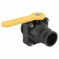 BANJO Manual Two-Way Ball Valve: 2 in, Polypropylene, Straight, Flange x Flange, Two-Piece, Lever (MPN MVSF220FP)