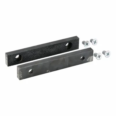 WESTWARD Serrated Jaw: Steel, For 6 in Vise Jaw Wd, 4 Screws - Screw-In Vise Jaw Caps