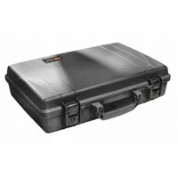 PELICAN Protective Case: 11 3/8 in x 17 3/4 in x 4 1/8 in Inside, No Foam, Black, Stationary (MPN 1490NF)