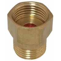 This flow control adapter is used to regulate fluid flow in industrial tubing, fittings, and valves systems. It is commonly applied in commercial plumbing, water management, and process control environments where precise flow adjustment is required