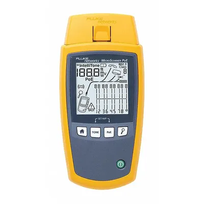 FLUKE NETWORKS Cable Tester Kit: MicroScanner, Base Model + IntelliTone Probe - Copper Cable Verification Testers