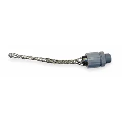 Straight nylon cord grip with stainless steel external strain relief, 3/4 in MNPT box connection, and cord diameter range 0.50 in to 0.63 in. Rated for hazardous locations Class III, Division 1 & 2. Suitable for securing and sealing cables in industrial enclosures.