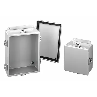 HOFFMAN Enclosure: Steel, 12 in x 10 in x 5 in, NEMA 12/13/4, Solid Cover - Steel Washdown Enclosures