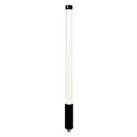 This CENTURY VII whip antenna operates in the UHF frequency band and is compatible with Motorola radios. It has an overall length of 37 inches and is identified by manufacturer part number RAS-2030K. Suitable for two-way radio communication in various settings