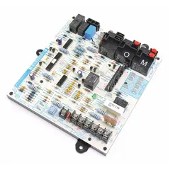 Replacement furnace control board for managing ignition, blower, and safety functions in residential and light-commercial HVAC systems. Direct replacement for compatible HEIL and QUAKER gas furnaces, ensuring proper sequencing and fault detection during heating cycles.