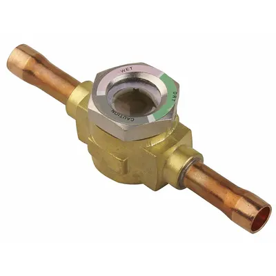 OEM Sight Glass: Sweat, Copper/Steel, 4 7/16 in Lg - Sweat Connection Sight Glasses