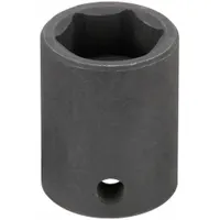 WESTWARD Impact Socket: 3/8 in Drive Size, SAE, 11/16 in Socket Size, 6-Point, Std, No Thin Wall